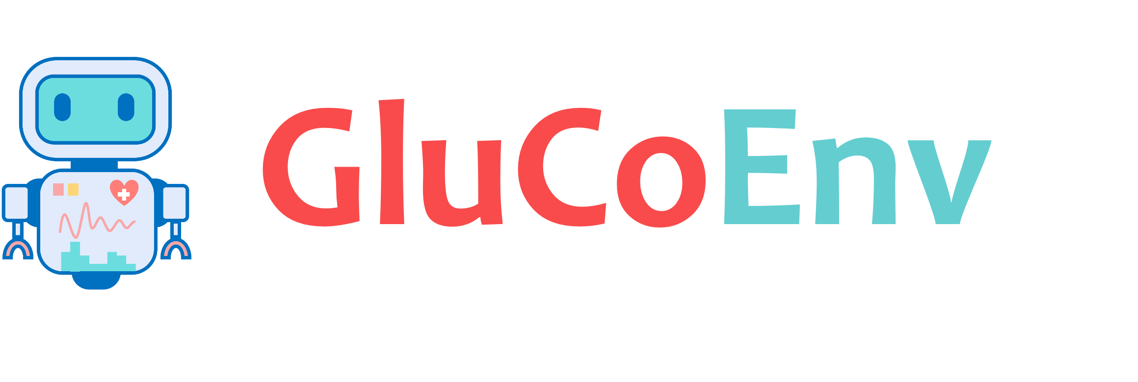GluCoEnv wordmark with a stylized glucose trace